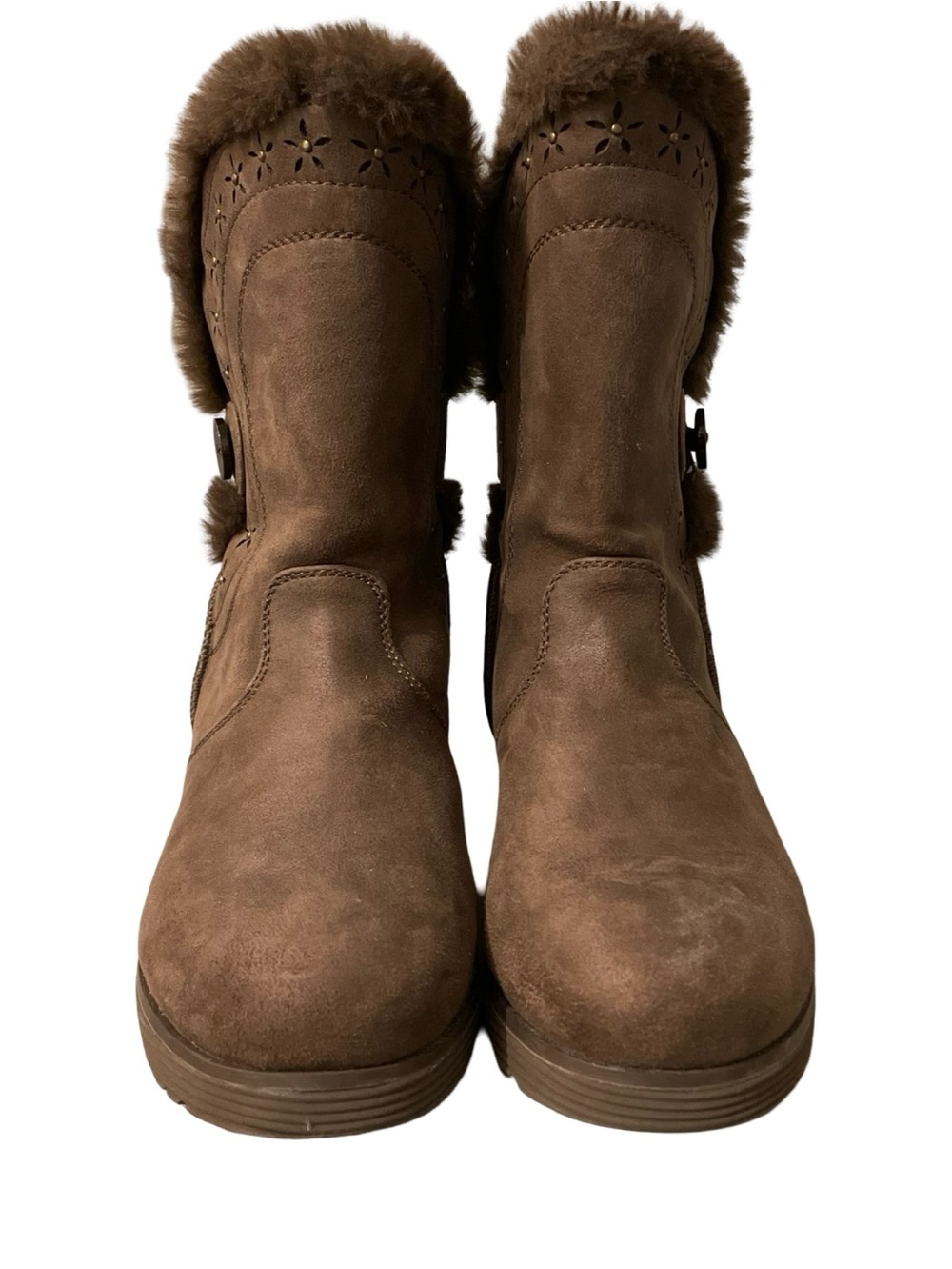 SKECHERS Keepsakes Wedge - Cozy Peak Brown Boot Size 6.5 - Picture 2 of 9